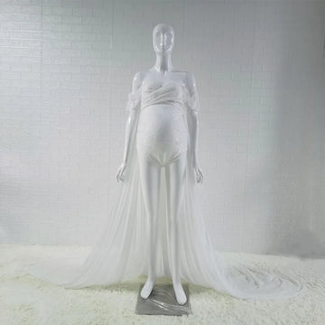 MQTIME  -  Sexy Maternity Photo Shoot Bodysutis Dresses Outfits Pregnancy Photoraphy Dress with Jumpsuit Maternity Photograhy Bodysuit